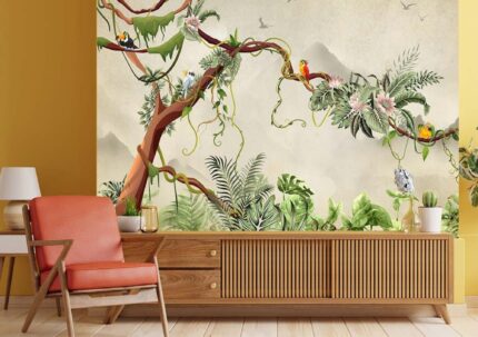 Exotic Jungle Vine Mural