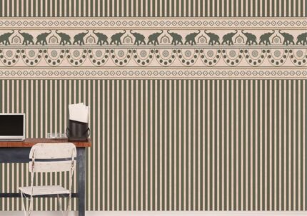 Heritage Elephant Stripe Border Wall