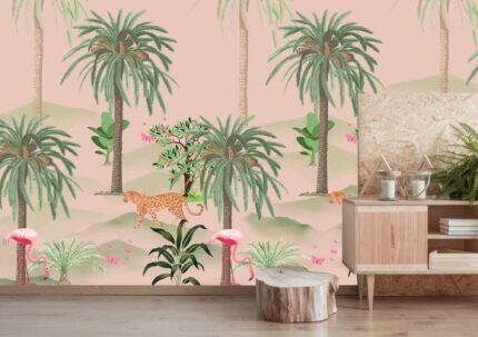 Tropical Safari Palm Wall