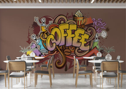 COFFEE Graffiti Street Art Mural Wall