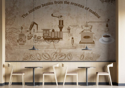The Journey of Coffee — Industrial Process Wall