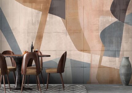 Earth Tone Geometric Texture Wall