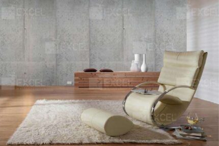 Smooth Concrete Panel Minimalist Mural