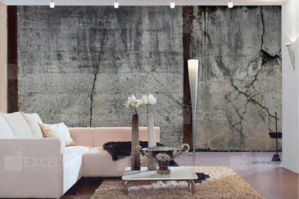 Cracked Concrete Drama Mural Wallpaper