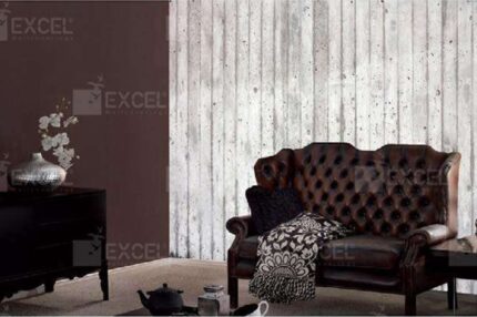 Vertical Ribbed Concrete Stripe Mural