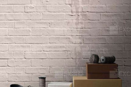 Whitewashed Brick Classic Mural Wallpaper
