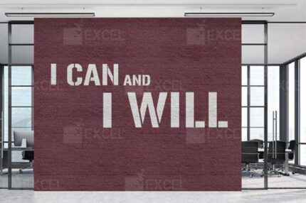 "I Can And I Will" Office Motivational Mural