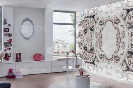 Oriental Medallion Mosaic Mural Wallpaper