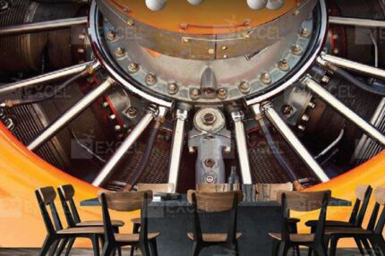 Vintage Aircraft Engine Radial Mural