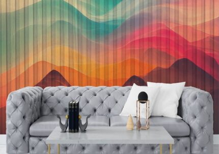 Prismatic Aura Blend – Gradient Fusion Wall Design