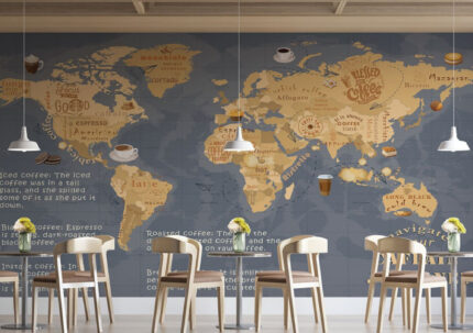 Global Coffee Map Mural