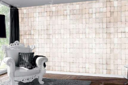 Cream Travertine Stone Mosaic Tile Mural