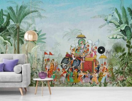 Royal Procession Mural Art