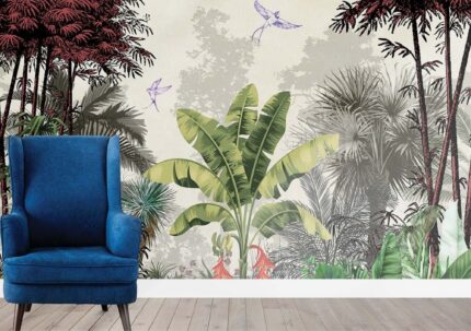 Monochrome Tropical Sketch