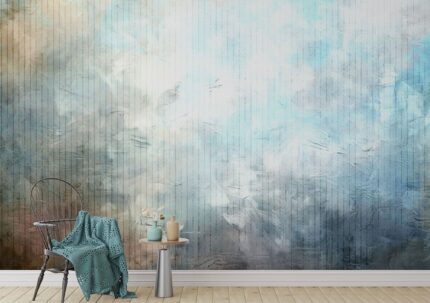 Abstract Textured Wall with Cozy Chair Corner