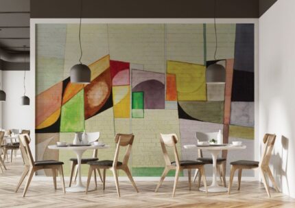 Vintage Color Block Geometry Wall