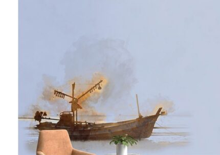 Minimal Boat Fog Scene