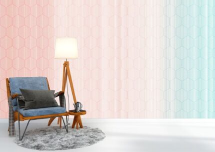 Pastel Geometric Wall Design