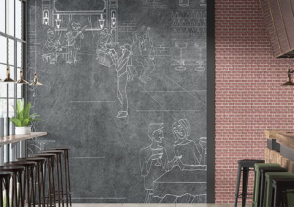 Chalkboard Party Lounge Art