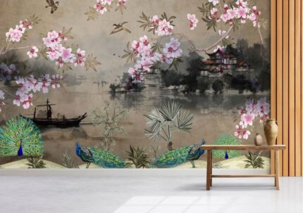 Oriental Blossom Landscape