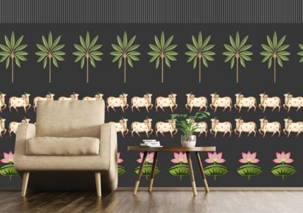 Folk Art Animal Pattern Wall