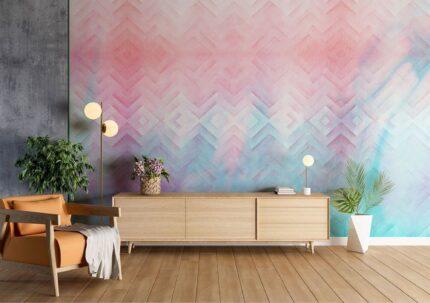 Soft Gradient Pattern Modern Living Room