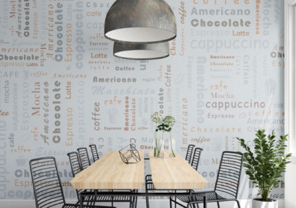 Soft Coffee Typography Wall Light