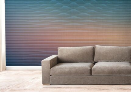 Minimal Wave Pattern Accent Wall