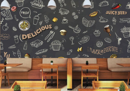 Food Doodle Fun Wall