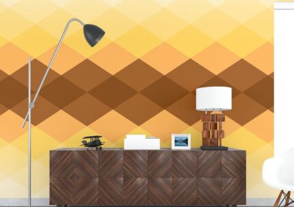 Yellow Geometric Wall