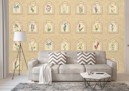 Classic Arch Floral Frame Wall