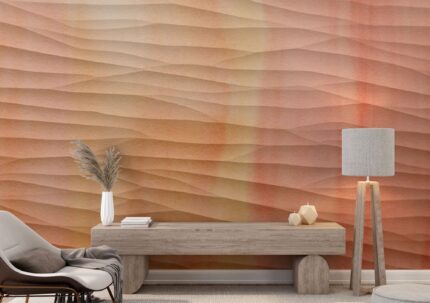 Warm Wave Pattern Wall Interior