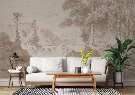 Vintage Landscape Sketch Wall Art