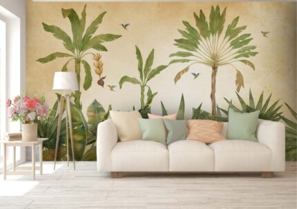 Vintage Tropical Palm Botanical Wall Mural