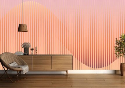 Striped Abstract Wall Interior