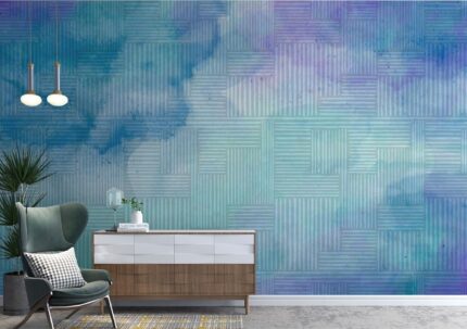 Modern Blue Texture Living Room