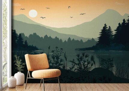 Minimalist Mountain Silhouette