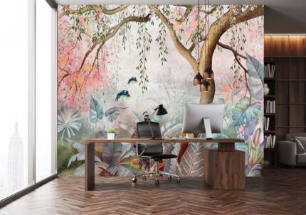 Artistic Blossom Tree Wall