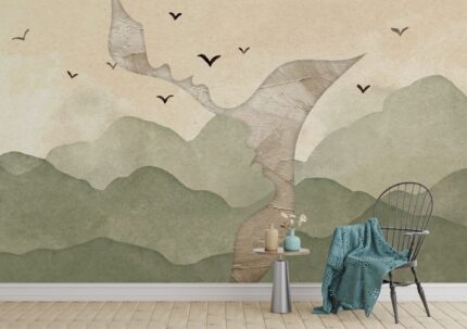 Mountain Breeze Silhouette Wall