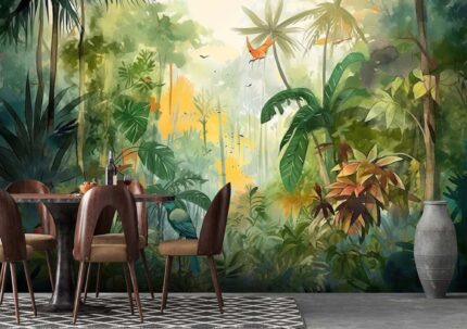 Sunlit Tropical Jungle Art
