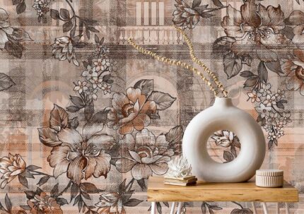 Rustic Floral Sketch Texture