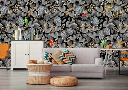 Monochrome Tropical Luxe Pattern