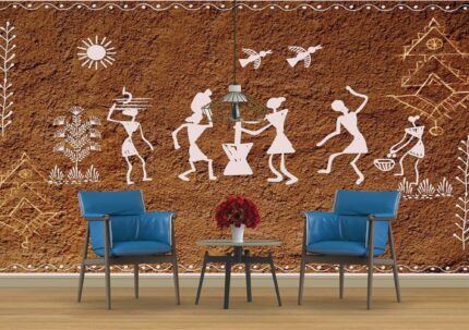 Tribal Warli Celebration Wall