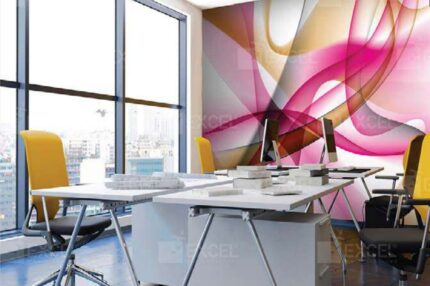 Silk Wave Abstract Mural