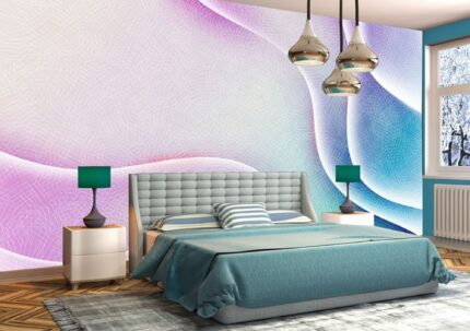 Pastel Wave Harmony – Gradient Fusion Wall Design