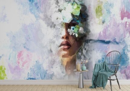 Ethereal Color Splash Face Art
