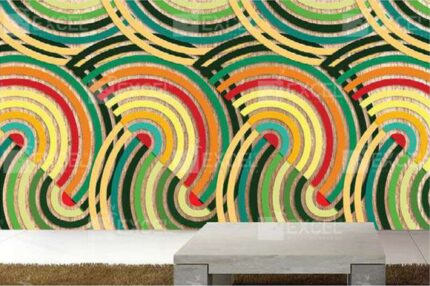 Mosaic Arc Rainbow Mural