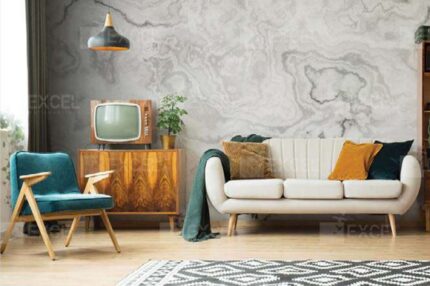Grey Marble Stone Mural