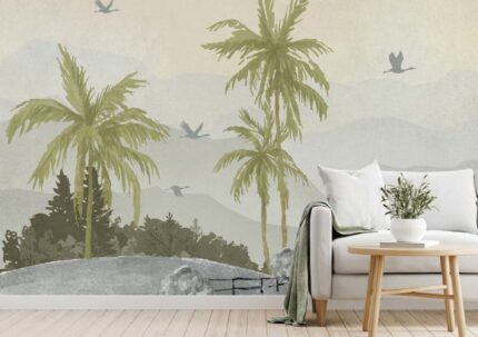 Serene Palm Vista Mural