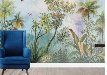 Artistic Tropical  Wall Mural